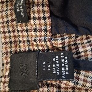 NWOT H&M Checkered Retro Dress Pants Size S
